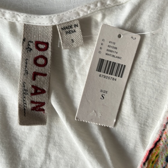 ANTHROPOLOGIE DOLAN EMBROIDERY WRAP TOP SIZE S / M COLOR MIX COLORS NWT - Picture 8 of 13